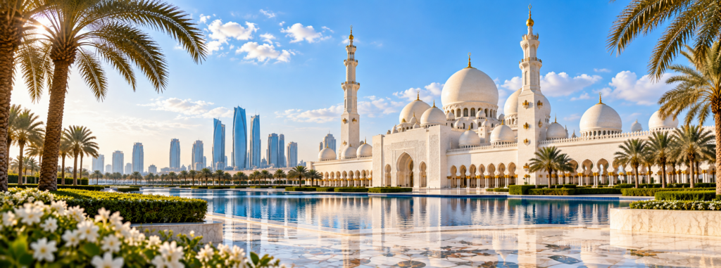 Abu Dhabi mosque panorama
